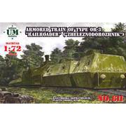 UU72611 1/72 露・OB-3 レイルローダー 装甲列車（複合火砲搭載編成） [組立式プラスチックモデル]