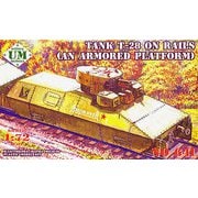 UU72641 1/72 露・T-28多砲塔戦車装甲車台型レールカー [組立式プラスチックモデル]