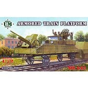 UU72642 1/72 露・装甲列車用無蓋貨車・対戦車砲・対空機銃搭載 [組立式プラスチックモデル]
