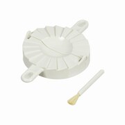 CC-1560 [ギョーザ 餃子 パック 包み器 はさんで ワンタッチ 塗りはけ付 フック用穴付 日本製 ホワイト 中華家]