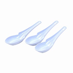 レンゲ スプーン 3本組 フック付 食洗機対応 ラーメン どんぶり ホワイト 中華家 CC-1561