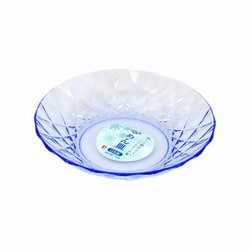 食器 そうめん めん皿 プラスチック製 外径22×高さ4.5cm 日本製 ブルー 涼味家 HC-228