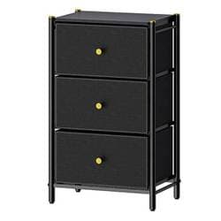 収納 ラック チェスト 3段 W46 幅46.5×奥行32.5×高さ75.5cm エレガント ブラック GOLDVEL N-7098