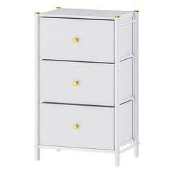 収納 ラック チェスト 3段 W46 幅46.5×奥行32.5×高さ75.5cm エレガント ホワイト GOLDVEL N-7104