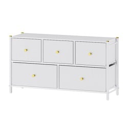 収納 ラック チェスト ロータイプ W100 幅100.7×奥行32×高さ57.3cm エレガント ホワイト GOLDVEL N-7108