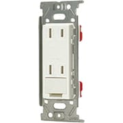 JEC-BN-55E-PW [アースターミナル付コンセント ダブル 金属枠 1個入]