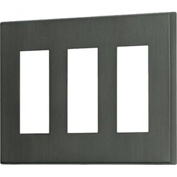 J・ワイドスリムサスト コンセントプレート ブラック色 3連用 1個入 WSBD-333