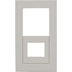 J・ワイドスリムシリーズ スリムスクエア スイッチ+コンセントプレート スイッチ+1口 1連用 1個入 QWC-4