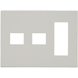 J・ワイドスリムシリーズ スリムスクエア コンセントプレート 3連用 1+1+3コ穴 1個入 QWD-113