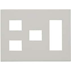 J・ワイドスリムシリーズ スリムスクエア コンセントプレート 3連用 2+1+3コ穴 1個入 QWD-213