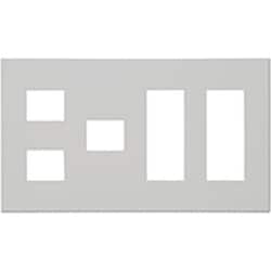 J・ワイドスリムシリーズ スリムスクエア コンセントプレート 4連用 2+1+3+3コ穴 1個入 QWD-2133