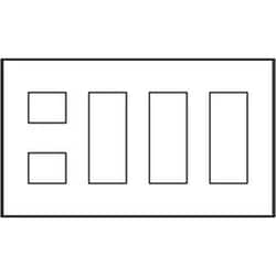 QWD-2333 [J・ワイドスリムシリーズ スリムスクエア コンセントプレート 4連用 2+3+3+3コ穴 1個入]