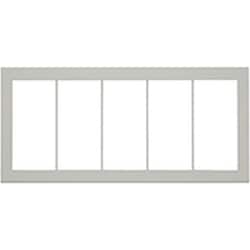 J・ワイドスリムシリーズ スリムスクエア スイッチプレート 5連用 1個入 QWP-5