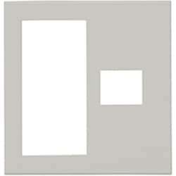 QWP-S1 [J・ワイドスリムシリーズ スリムスクエア スイッチ+コンセントプレート スイッチ+1コ穴 1個入]