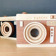 【限定】インスタントカメラ木箱（ブラウン） クランチチョコ 3個入り [クランチチョコ 3個入り]