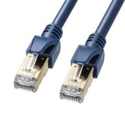 LANケーブル 産業用 0.5m CAT6A ネイビーブルー 爪折れ防止 安定抵抗値 耐振動 耐引張強度 耐油 耐温度 耐屈曲 耐ノイズ 耐経年変化 高性能 PoE対応 より線 難燃性 ScTP KB-HS6A-005NV