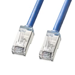 CAT6A カテゴリ6A LANケーブル インターネットケーブル 0.25m STP 超ショートブーツ 超高速 ツメ折れ防止カバー ブルー KB-T6ASB-0025BL