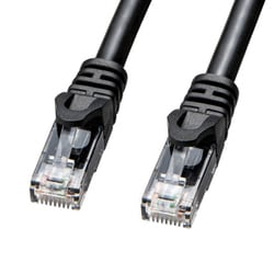 LANケーブル 屋外用 30m CAT6A ブラック 爪折れ防止 防水 耐水性 IP68 耐候性 PoE対応 より線 UTP ストレート結線 RJ45 KB-T6AWP-30BK