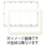 NWP-3-SV [J・ワイドスリムシリーズ スイッチプレート 3連用 ラウンドデザイン シルバー色 1個入]