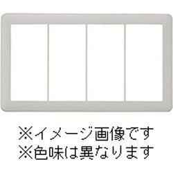NWP-4-MGY [J・ワイドスリムシリーズ スイッチプレート 4連用 ラウンドデザイン メタリックグレー色 1個入]