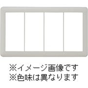 NWP-4-MGY [J・ワイドスリムシリーズ スイッチプレート 4連用 ラウンドデザイン メタリックグレー色 1個入]