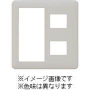NWP-S2-MBK [J・ワイドスリムシリーズ スイッチ+コンセントプレート スイッチ+2コ穴 ラウンドデザイン メタリックブラック色 1個入]