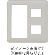 NWP-S2-SV [J・ワイドスリムシリーズ スイッチ+コンセントプレート スイッチ+2コ穴 ラウンドデザイン シルバー色 1個入]