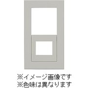 QWC-4-MBK [J・ワイドスリムシリーズ スイッチ+コンセントプレート スイッチ+1コ穴 スクエアデザイン メタリックブラック色 1個入]