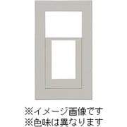 QWC-5-SV [J・ワイドスリムシリーズ スイッチ+コンセントプレート スイッチ+2コ穴 スクエアデザイン シルバー色 1個入]