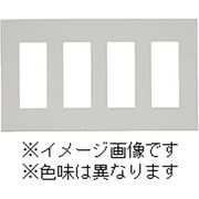 QWD-3333-DBM [J・ワイドスリムシリーズ コンセントプレート 4連用 3+3+3+3コ穴 スクエアデザイン ダークブラウンメタリック色 1個入]