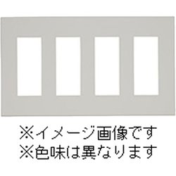 QWD-3333-MGY [J・ワイドスリムシリーズ コンセントプレート 4連用 3+3+3+3コ穴 スクエアデザイン メタリックグレー色 1個入]