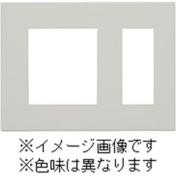 QWD-NT3-MBK [J・ワイドスリムシリーズ 保安用プレート SNL-3用 保安灯+コンセント用 3コ穴 スクエアデザイン ダメタリックブラック色 1個入]