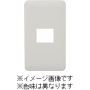 WJD-1-MGY [J・ワイドスリムシリーズ コンセントプレート 1連用 1コ穴 ラウンドデザイン メタリックグレー色 1個入]