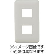 WJD-2-MGY [J・ワイドスリムシリーズ コンセントプレート 1連用 2コ穴 ラウンドデザイン メタリックグレー色 1個入]