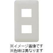 WJD-2-SV [J・ワイドスリムシリーズ コンセントプレート 1連用 2コ穴 ラウンドデザイン シルバー色 1個入]