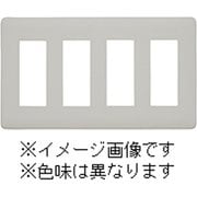 WJD-3333-MBK [J・ワイドスリムシリーズ コンセントプレート 4連用 3+3+3+3コ穴 ラウンドデザイン メタリックブラック色 1個入]