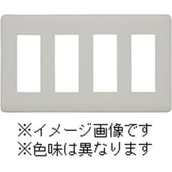 WJD-3333-MGY [J・ワイドスリムシリーズ コンセントプレート 4連用 3+3+3+3コ穴 ラウンドデザイン メタリックグレー色 1個入]