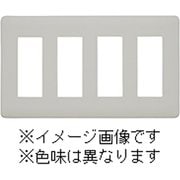 WJD-3333-SV [J・ワイドスリムシリーズ コンセントプレート 4連用 3+3+3+3コ穴 ラウンドデザイン シルバー色 1個入]