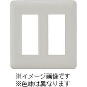 WJD-33-MBK [J・ワイドスリムシリーズ コンセントプレート 2連用 3+3コ穴 ラウンドデザイン メタリックブラック色 1個入]