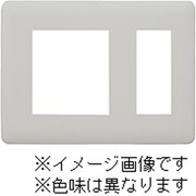 WJD-NT3-DBM [J・ワイドスリムシリーズ 保安用プレート SNL-3用 保安灯+コンセント用 3コ穴 ラウンドデザイン ダークブラウンメタリック色 1個入]