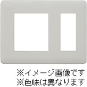 WJD-NT3-MGY [J・ワイドスリムシリーズ 保安用プレート SNL-3用 保安灯+コンセント用 3コ穴 ラウンドデザイン メタリックグレー色 1個入]