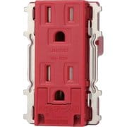JEC-BN-55GEFK-R [ニューマイルドビーシリーズ アースターミナル付接地コンセント 扉付ダブル カセットタイプ 赤色 1個入]