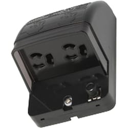 JW-B-9G9GE-B [ニューマイルドビーシリーズ アースターミナル付防雨形抜止接地ダブルコンセント 2極接地極付 黒色 1個入]