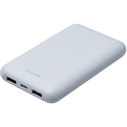 薄型コンパクトモバイルバッテリー 10000mAh PD20W 入出力（USB Type-C×1） 出力（USB-A×2） ブルー DE-C44-10000BU