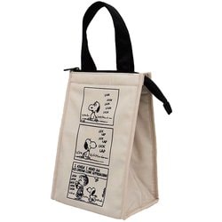 193698-24 PEANUTS 保冷保温マチ付きトート S スヌーピー モカ [キャラクターグッズ]