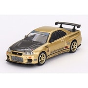 MGT00676-R 1/64 日産 スカイライン GT-R R34 Top Secret Gold 右ハンドル [ダイキャストミニカー]