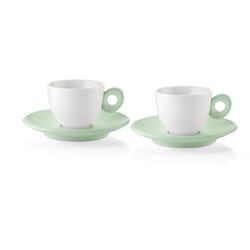 Guzzini エスプレッソカップ＆ソーサ 2セット Everyday モーヴグリーン 081700-243
