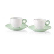 081700-243 [Guzzini エスプレッソカップ＆ソーサ 2セット Everyday モーヴグリーン]