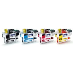 互換インクカートリッジ ブラザー LC411-4PK 4色パック（顔料ブラック/シアン/マゼンタ/イエロー） 使い切りタイプ CC-BLC411-4PK