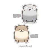キャラクターグッズ なんでもいきもの アクリルヘアクリップ ラッコとカワウソ